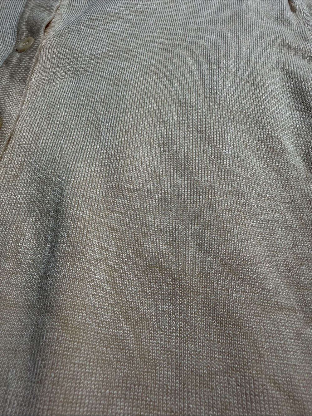 Cream Lightweight Button-Front Cardigan - Picture 3 of 4